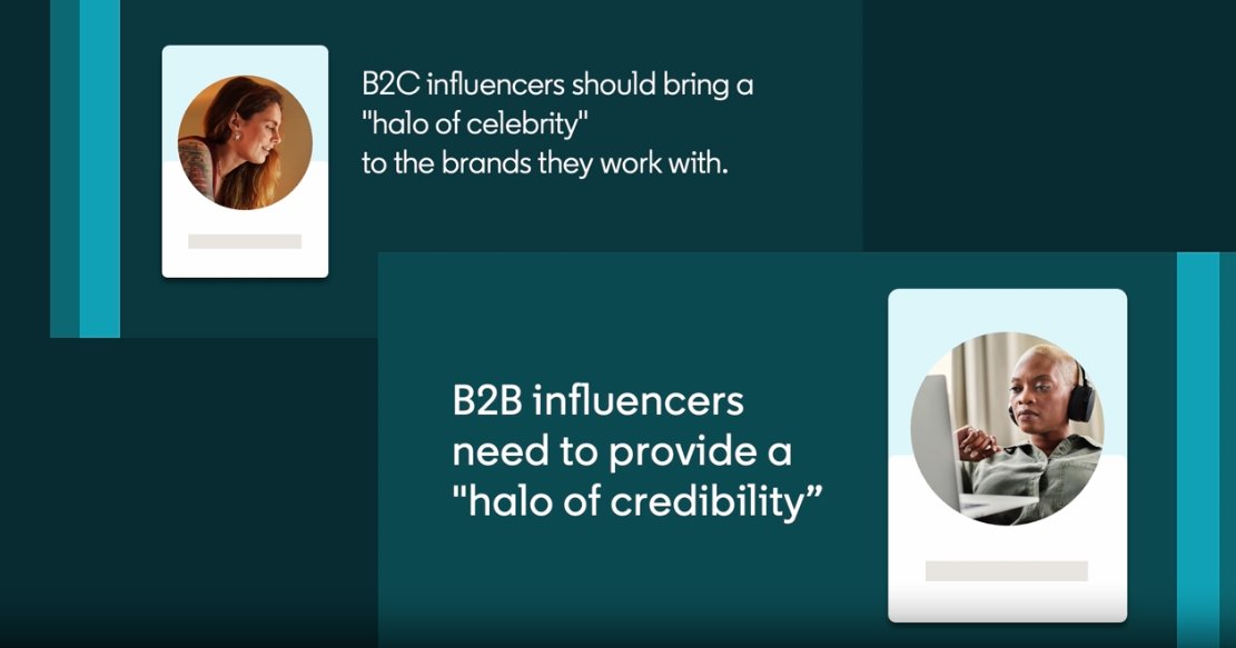 RyanThompson's tweet image. #B2C influencers should bring a &quot;halo of celebrity&quot; whereas #B2B should bring a &quot;halo of credibility&quot; I agree with that, thanks for sharing @LinkedIn #Linkedin @purnavirji  and @MailaRuggiero @Snowflake