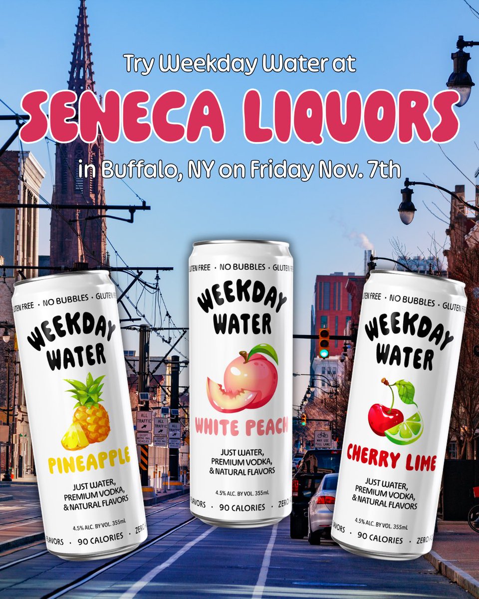 weekdaywater's tweet photo. Attention Bills fans — we’ll be back in Buffalo this Friday at 2097 Seneca St, from 4 - 7 PM. https://t.co/4KCRVOwfLu