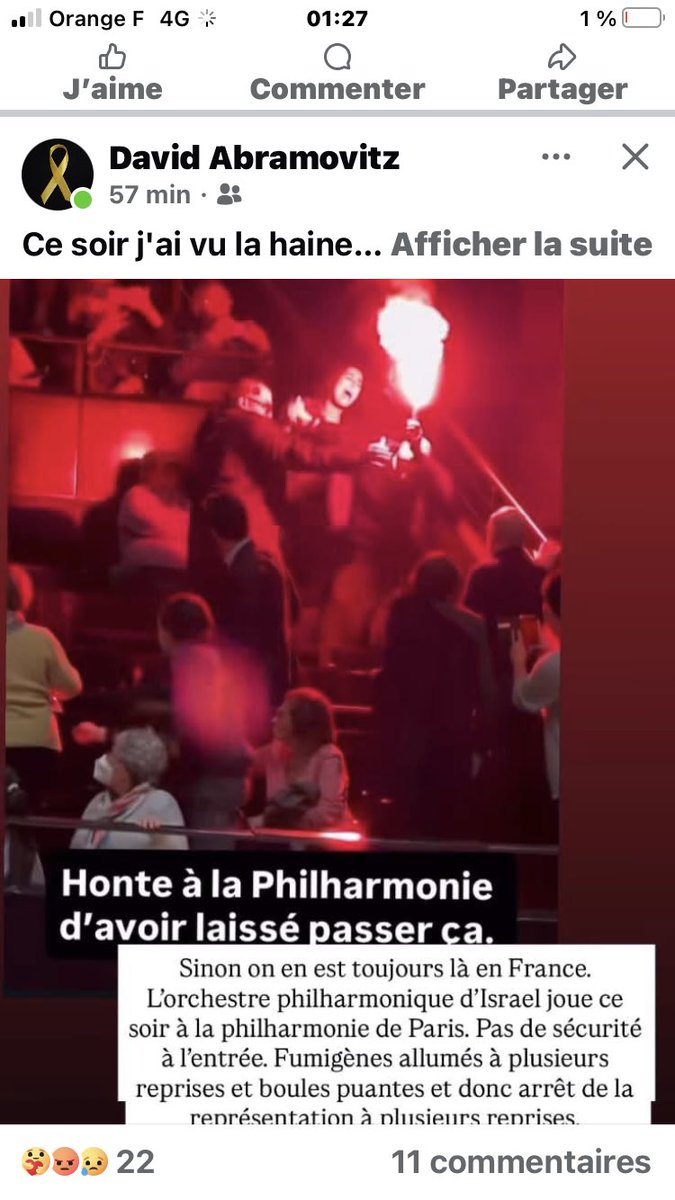 lodeonfrederic's tweet image. Attaque digne des nazis ce soir lors du concert de l’Orchestre Philharmonique d’Israël : fumigènes, début d’incendie, boules puantes. Honte à la CGT, à LFI, et à Adam Laloum.