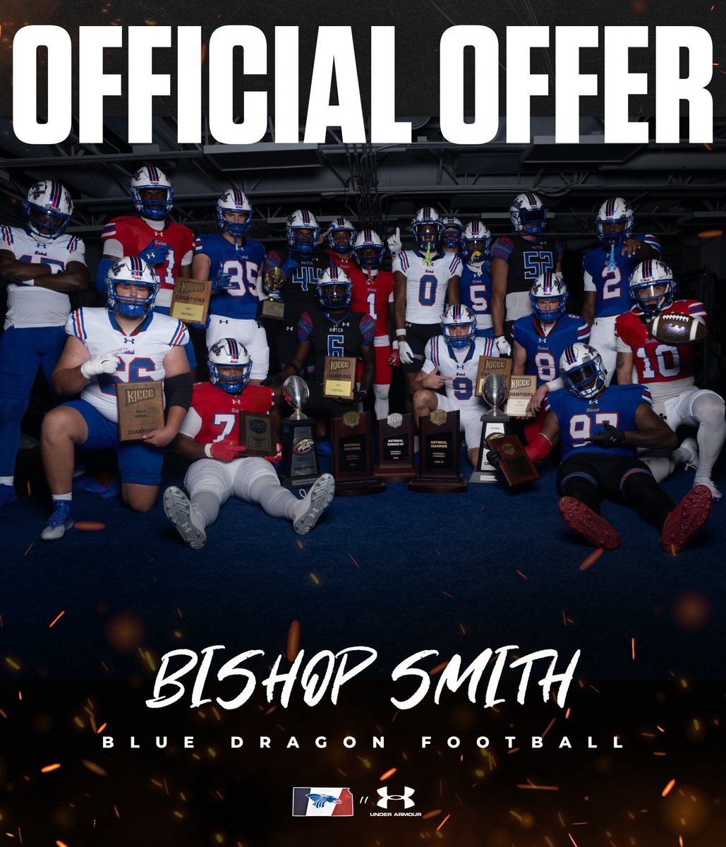 After a great conversation with <a href="/coachroberson42/">CoachDeebo42</a> I am blessed to receive an offer from <a href="/HutchCCNews/">Hutchinson Community College</a> <a href="/CoachDrewDallas/">Drew Dallas</a> 🐉 <a href="/ShaunKunz2/">Shaun Kunz</a> <a href="/CoachSMartin/">Steve Martin</a> <a href="/NWGRIZZLYFB/">NORTHWEST FOOTBALL</a>