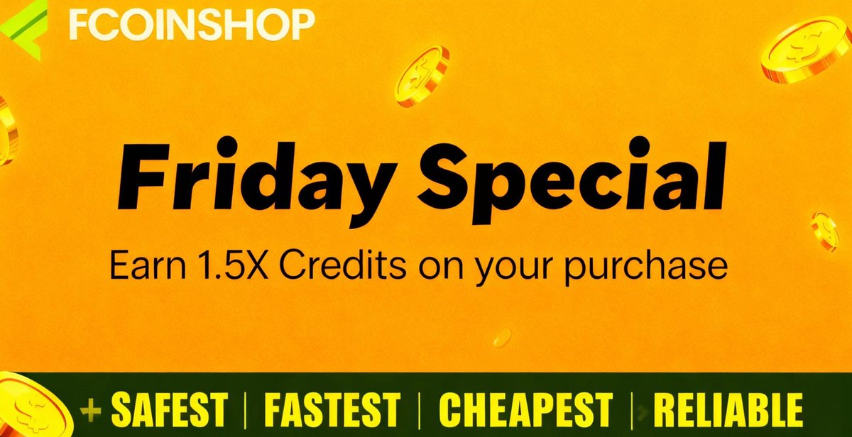 FCOINSHOP's tweet photo. Fcoinshop Event has Started🥰
1.5X ✏️CREDITS 🔶 Every Friday
FULL STOCKED – NO LIMITS💯
UNBEATABLE PRICES🎯

Order now：https://t.co/xtS1vwjQ6N

#EAFC26COINS #FC26COINS #FUTCoins https://t.co/qEnyacKbIw