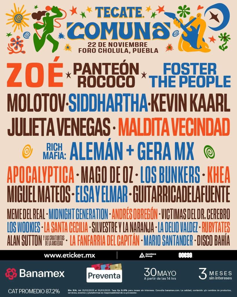 RitmoInolvi's tweet image. Desde su primera edición en 2017, el festival Tecate Comuna ha demostrado un ascenso impresionante y una calidad innegable, consolidándose como uno de los festivales más importantes de México y por eso el día de hoy anuncia un rotundo SOLD OUT a días de llevarse acabo 🔥🍃