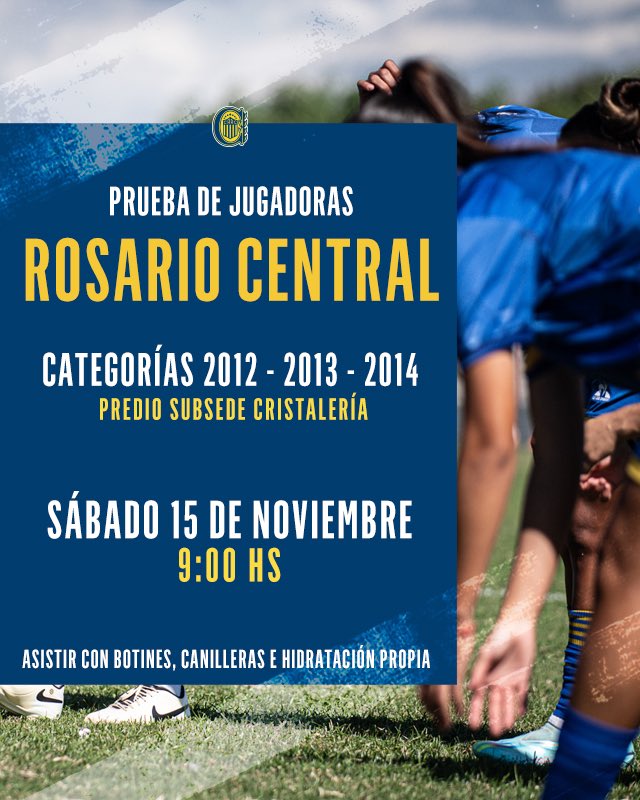 🇺🇦👊🏼¡PRUEBA DE JUGADORAS!

🗓️ Sábado 15/11
🕣 9hs
📍Subsede Cristalería 
🔍 Categorías 2012, 2013 y 2014

🖇️📋 Completá el formulario
forms.gle/cFX53QbZRGF1jy…