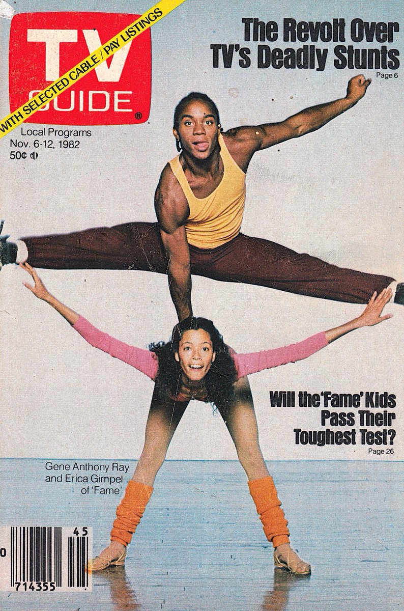 RetroNewsNow's tweet image. TV Guide Cover, November 6-12, 1982: Gene Anthony Ray and Erica Gimpel of 'Fame'