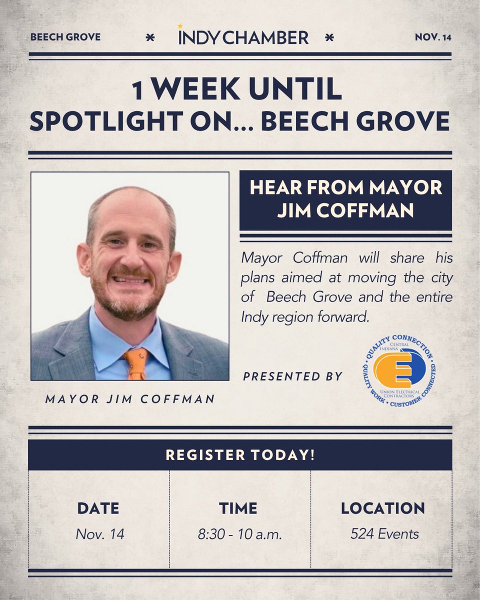 Thanks to the <a href="/IndyChamber/">Indy Chamber</a> for putting the spotlight on…Beech Grove!