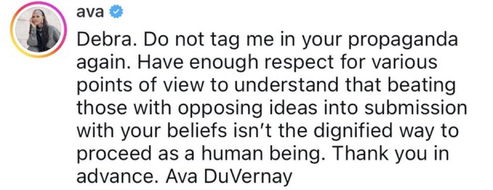 BriL_1995's tweet image. one of my favorite things is when other celebs call out Deb… Ava DuVernay absolutely ripping her a new one was my personal fav😏

how embarrassing to have fellow actors/artists literally call you crazy and you have the gall to show your face in public after that