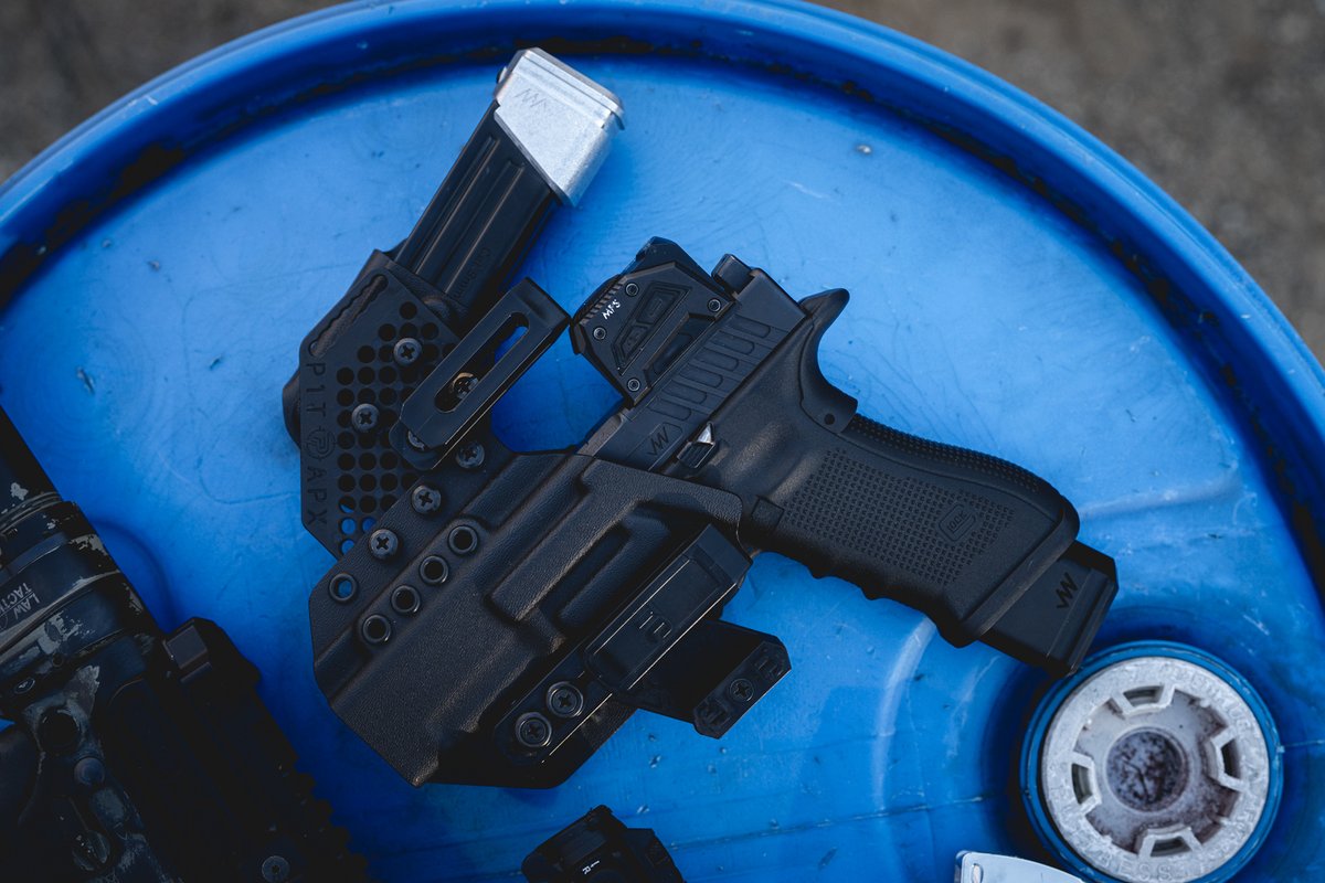 Always testing gear while testing gear.
This Tier 1 APX with Point 1 Tactics is a crazy comfortable holster. Fine tuning on stuff like this can sometimes sketch me out but this is surprising me so far.
Running the G17 Mach 1 setup while testing the <a href="/MecGarUSA/">Mec-Gar</a> mags with our