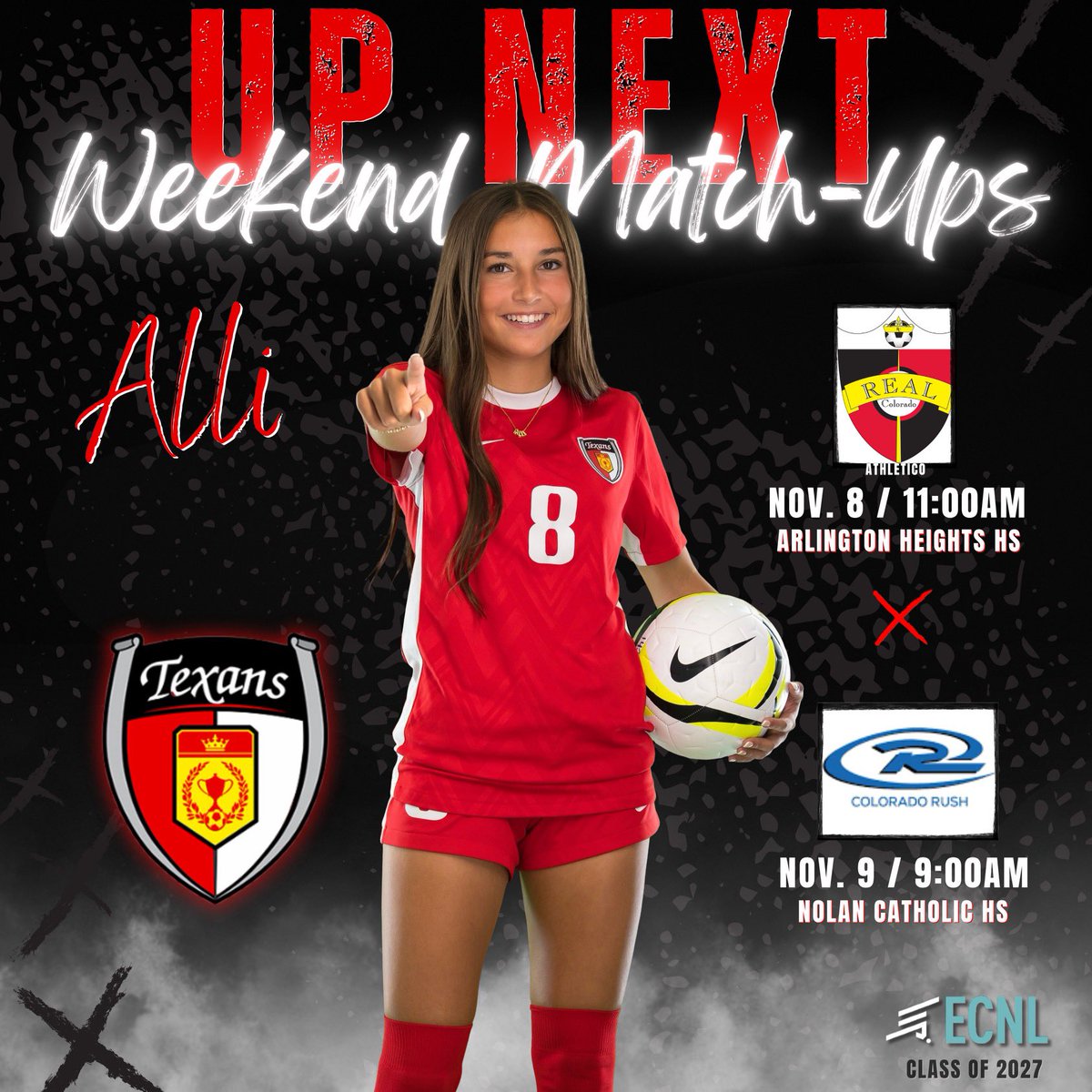 Back at it this weekend! 👊👊
<a href="/Texans09gECNL/">Dallas Texans 09G ECNL</a> <a href="/TopDrawerSoccer/">TopDrawerSoccer</a> <a href="/PrepSoccerTX/">Prep Soccer Texas</a> <a href="/grtorres/">Guilherme Torres</a> <a href="/ImYouthSoccer/">ECNL/GA/Recruiting/College Soccer</a> <a href="/CollegeSoccerID/">College Soccer ID</a> <a href="/EcnlTexas/">ECNL Girls Texas Conference</a>