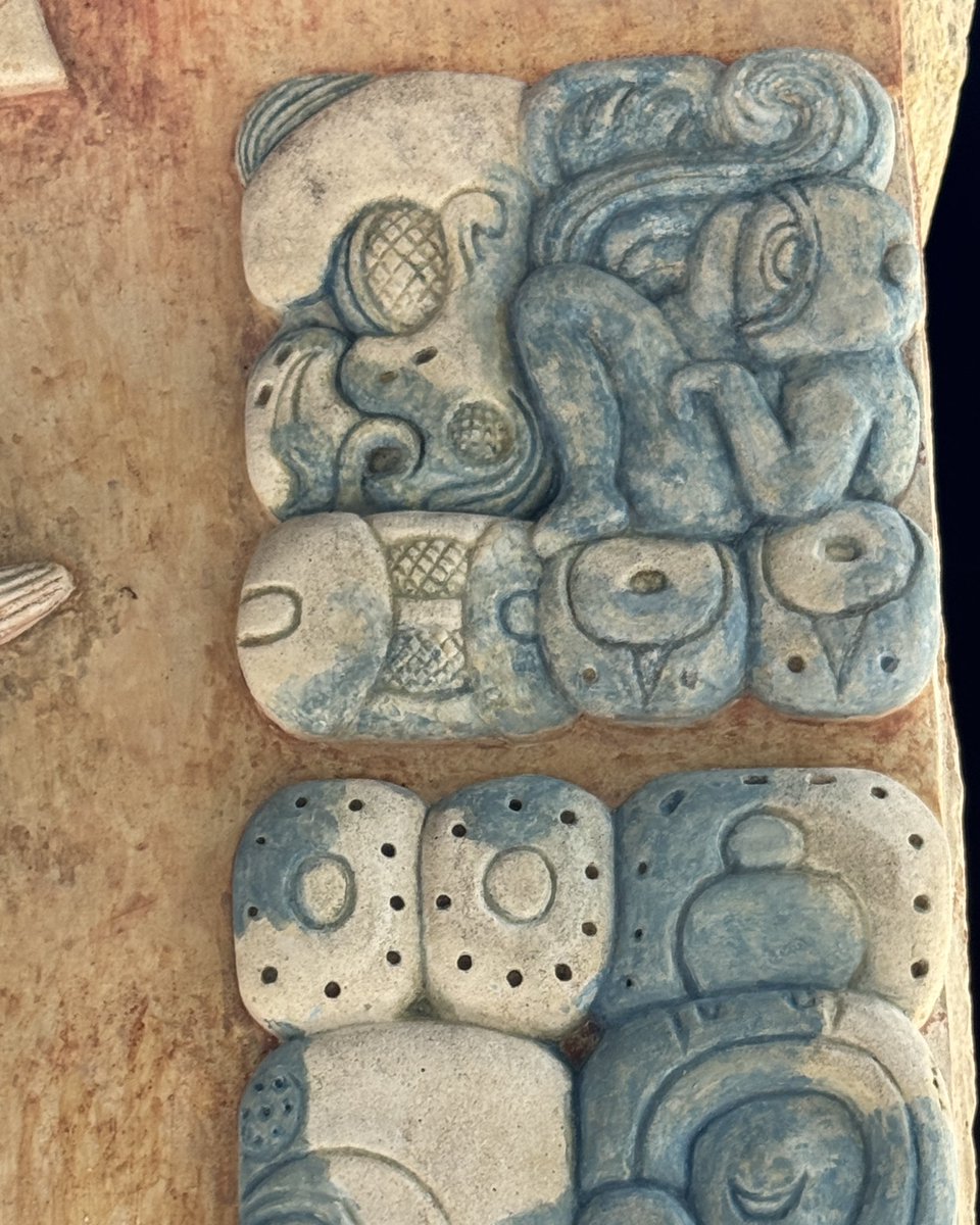 Anyextee's tweet photo. New Discovery at Palenque: an exceptionally well-preserved relief has just come to light. 🤯

The craftsmanship is stunning, and the iconic Maya Blue pigment is still intact.

My group was treated on-site as these finds are being revealed in real time.
https://t.co/gWPWHe5oP5 https://t.co/jnU9565MA1