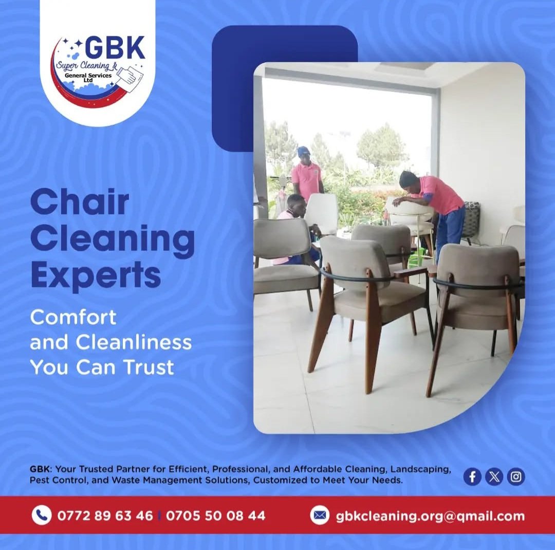 betsigireki's tweet photo. @wekesa_amos @TheGuluMarathon This festive season, keep your home and furniture spotless! ✨
Trust GBK Super Cleaning for professional chair cleaning and more.
📞 0772 896 346 | #GBKCleaning #FestiveClean https://t.co/ymNJhf5WH1