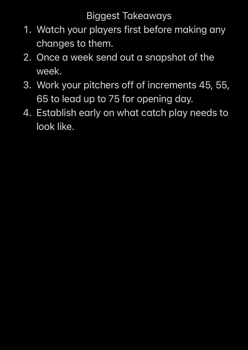 I enjoyed listening to the <a href="/ABCA1945/">ABCA</a> Podcast with guest Matt Williams (<a href="/CoastalBaseball/">Coastal Carolina Baseball</a>). This was a great discussion on successful programs, ramping up and coaching pitchers, and offseason workload. Here are my notes! <a href="/CoachB_ABCA/">Ryan Brownlee</a> <a href="/NettingPros/">Netting Professionals 🏟️</a> ⚾️📝🎧