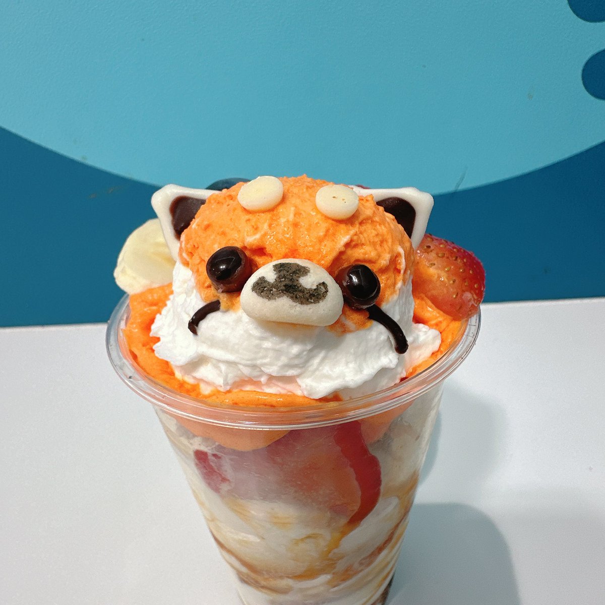 redpanda_p's tweet image. 早めおやつ🍨
#レッサーパンダパフェ