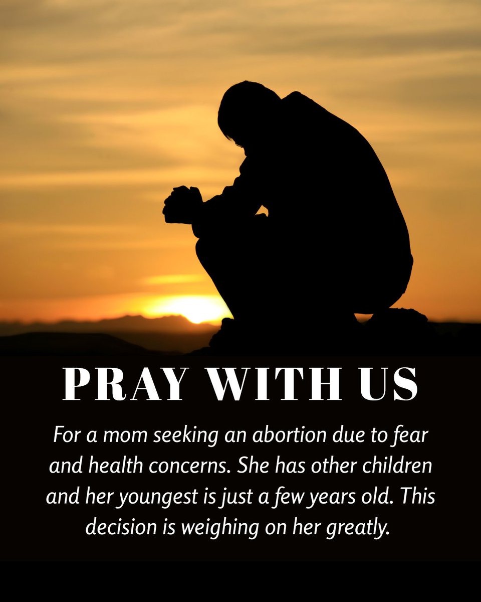 icumobile's tweet image. Pray God will calm her fears and see that He is stronger. Ask Him to guide her in this pregnancy, just like the ones before so she will choose life for her child. 

We are so grateful for your prayerful support of the women we serve. 

#ICUMobile #Ministry #PrayforLife