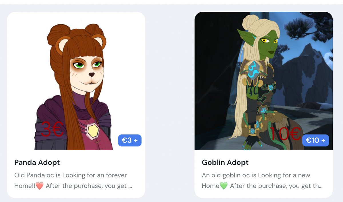 I found 2 very old oc's of mine, that need new homes💕 Because of their age and lower Quality, i'm willing to take lower offers for them aswell!! 

Just Dm me or claim them directly on my K0f!, link below!