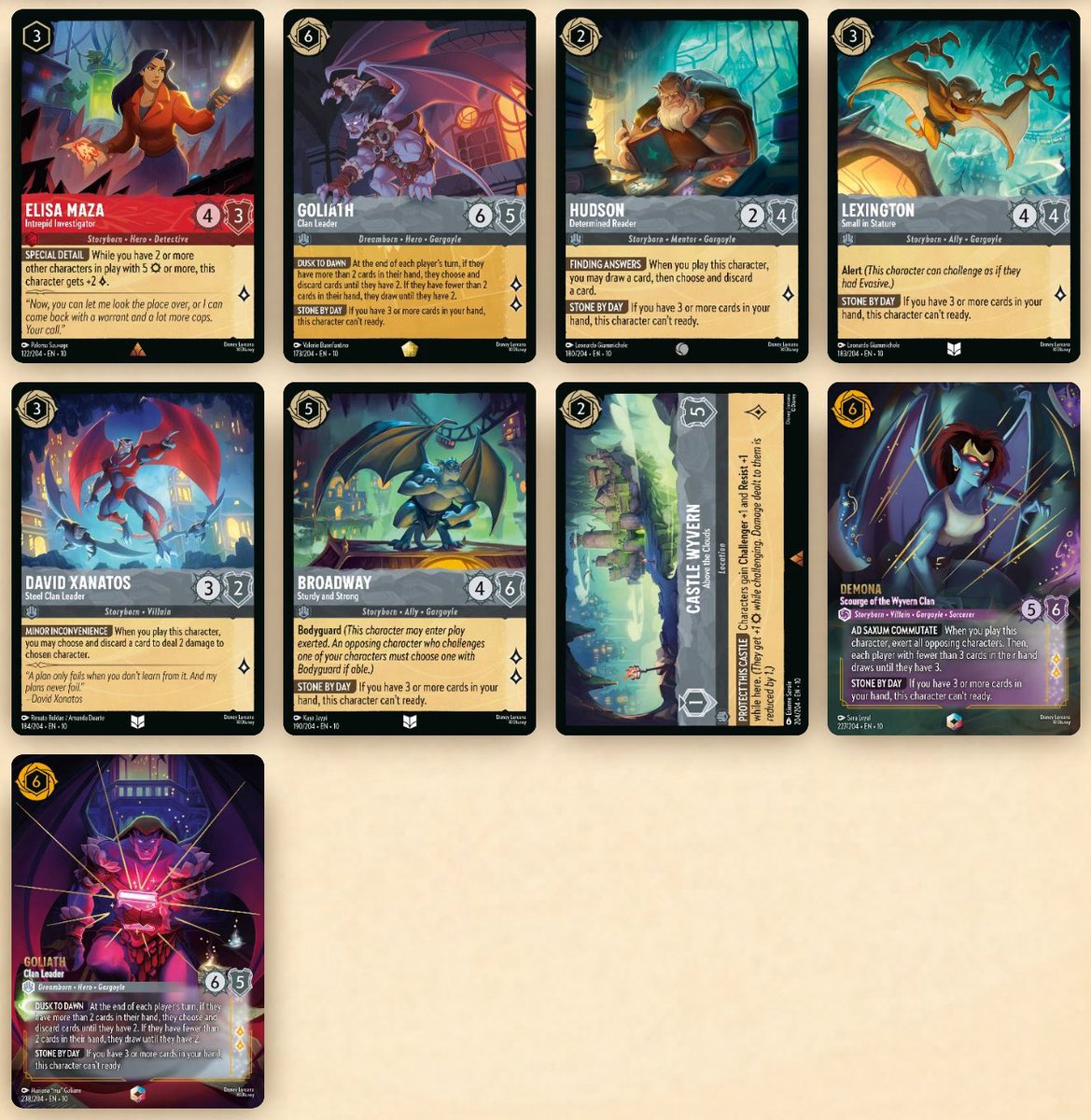Disney Lorcana Whispers in the Well Gargoyles Cards