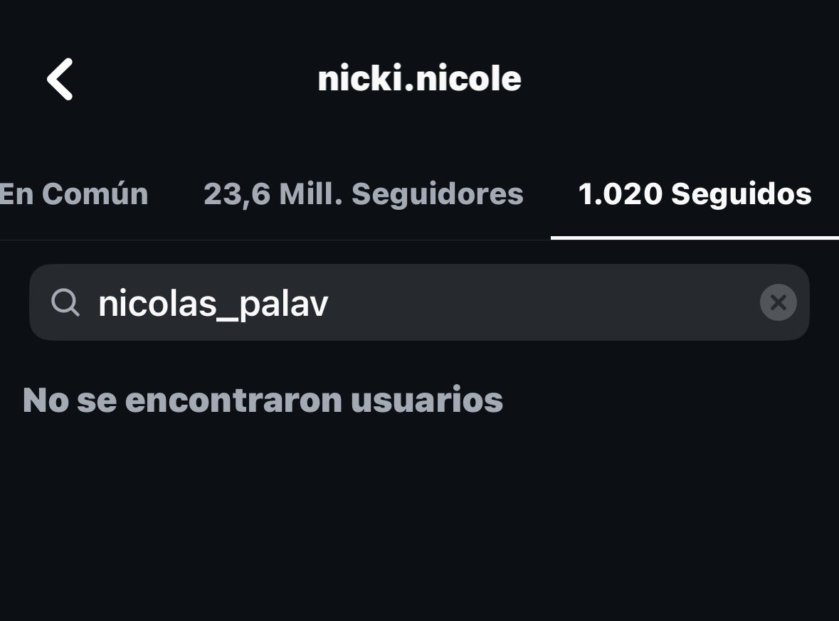 🚨Nicki Nicole habría dejado de seguir a Nicolás Palavecino en Instagram.