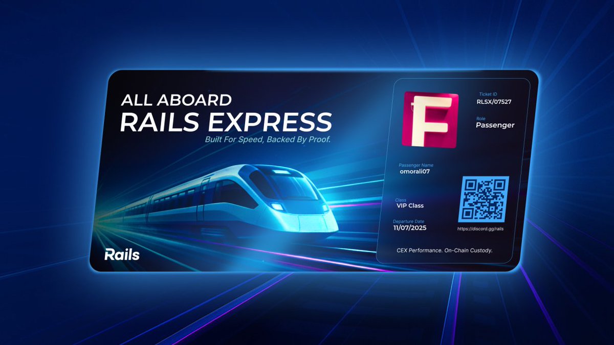 bdfaruk01's tweet photo. Just claimed my Rails Pass on @rails_xyz.

The perp DEX meta is heating up, but Rails already runs faster, safer, and more transparently than anyone else.

This one's built different.

Don't miss out → https://t.co/nEt4rJeh9N https://t.co/vYEyMJKzqz
