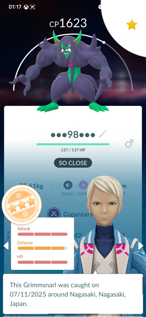 15 Grimmsnarl raids. Best was a 98.  
Zero shinies.  

Hit my daily limit, so now I wait until midnight tomorrow…  

#PokemonGO #GrimmsnarlHunt
#pokemongowildarea