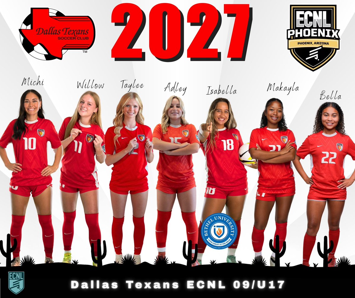 Proud to announce, in number order, our talented group of 2027’s that will be competing in the Phoenix 🌵ECNL Showcase Nov. 14-16!

<a href="/ImYouthSoccer/">ECNL/GA/Recruiting/College Soccer</a> <a href="/ImCollegeSoccer/">College Soccer Truth ™</a> <a href="/ECNLgirls/">ECNL Girls</a> <a href="/TheSoccerWire/">SoccerWire</a> <a href="/PrepSoccer/">Prep Soccer ⚽️</a> <a href="/TopDrawerSoccer/">TopDrawerSoccer</a> 
<a href="/Alli_soccer8/">Allison Gonzales</a> <a href="/ElleryRobson/">Ellery Robson</a> <a href="/willowsmith2027/">Willow Smith</a> <a href="/AdleyAccetta/">Adley Accetta</a>