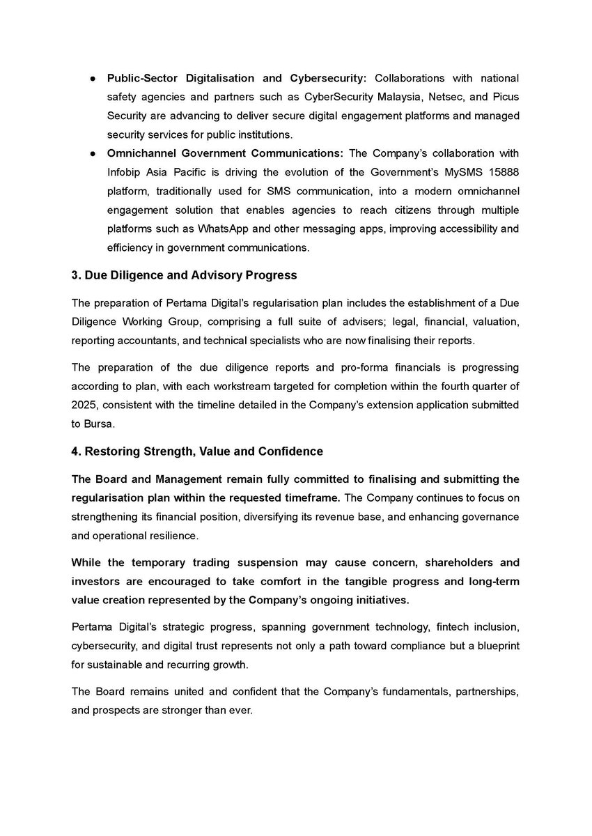 pertamadigital's tweet photo. MEDIA STATEMENT

Pertama Digital Berhad – Statement to the Investing Public https://t.co/p7If9v1W0X