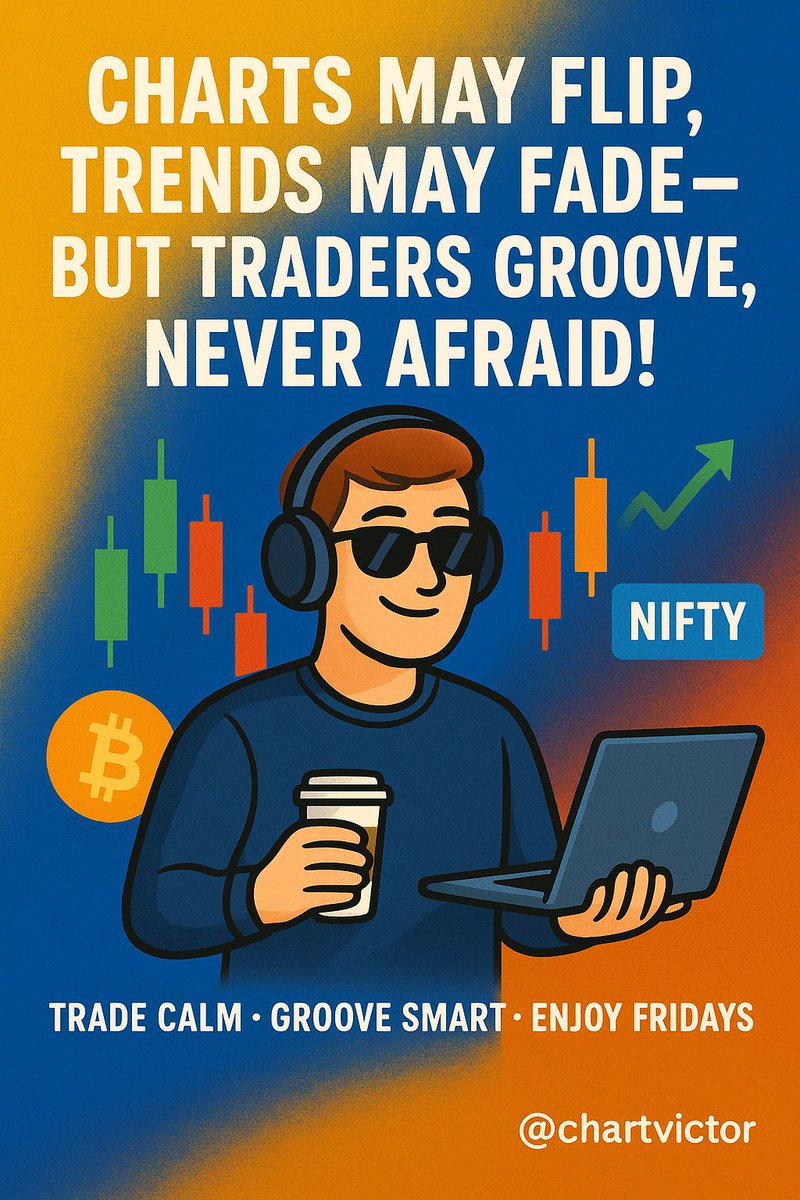 chartvictor's tweet image. 🎶 Charts are dancing, traders in mood, Friday’s here — let’s chill with food! 🍕

Markets may swing, profits may hide,
But joy of trading? A roller ride! 🎢

#FridayVibes #StockMarketIndia #ChartVictor #TradingHumor #Nifty #Sensex #OptionsTrading #FinTwitIndia #CryptoTrading