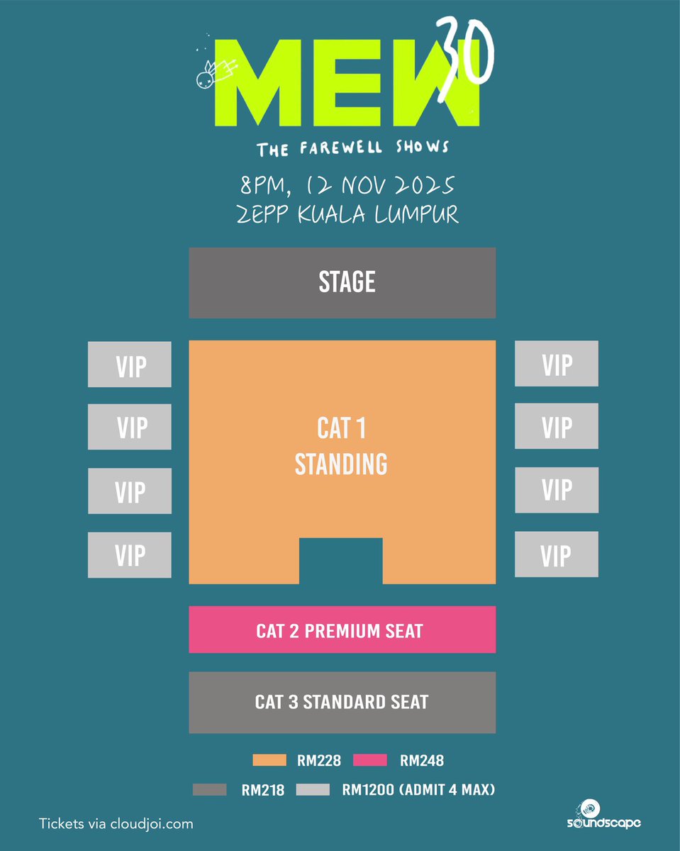 Want To Sell Mew The Farewell Show
12 November 2025 
8pm
Zepp KL
CAT 1 Free Standing Zone

Original price RM 228
Selling Price RM 200 only
Got 2 tix available!