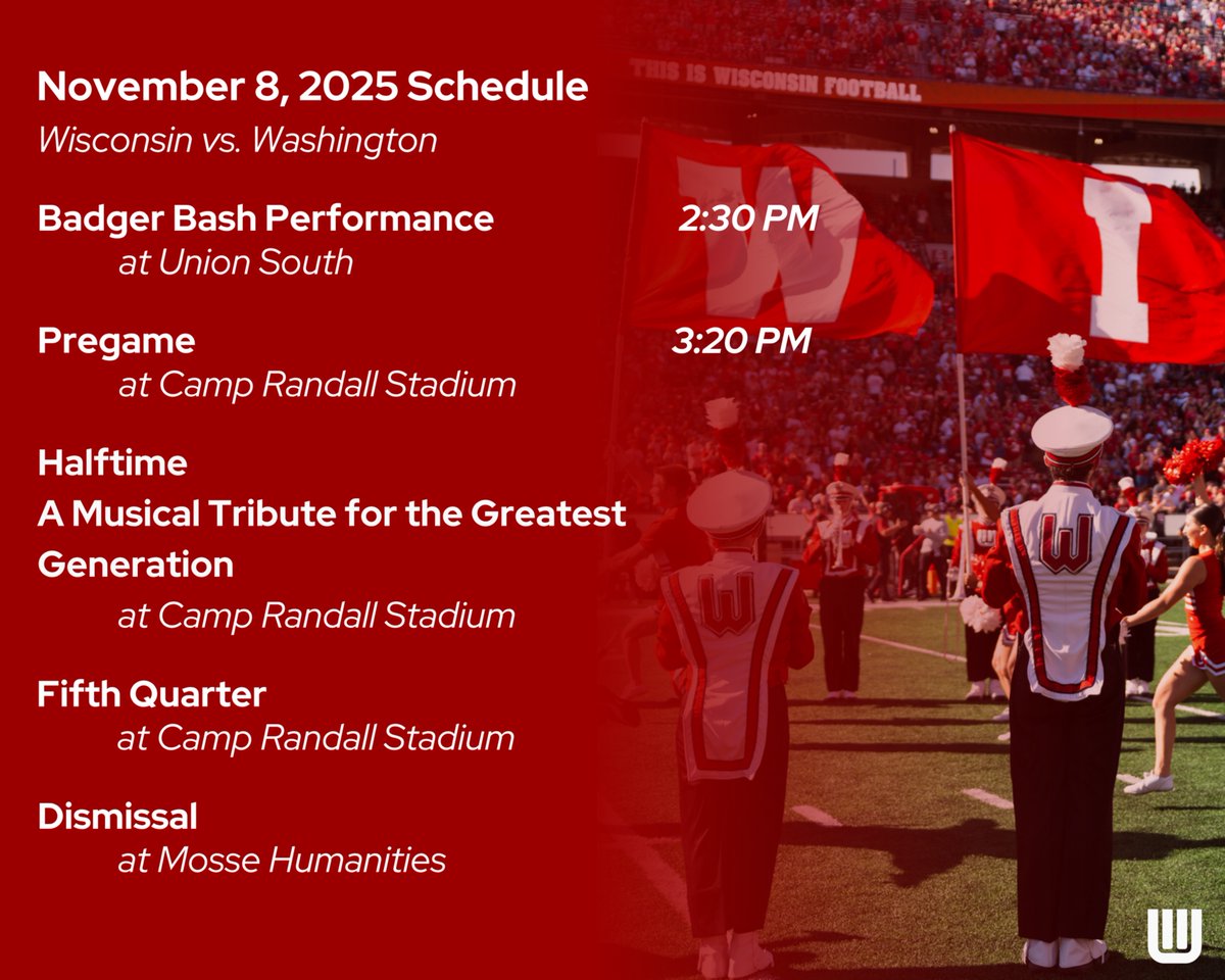 Step back 80 years in time with our swingin’ salute to the Greatest Generation. The Badger Band is bringing the spirit of the USO to Camp Randall this Saturday! #EatARock #OnWisconsin