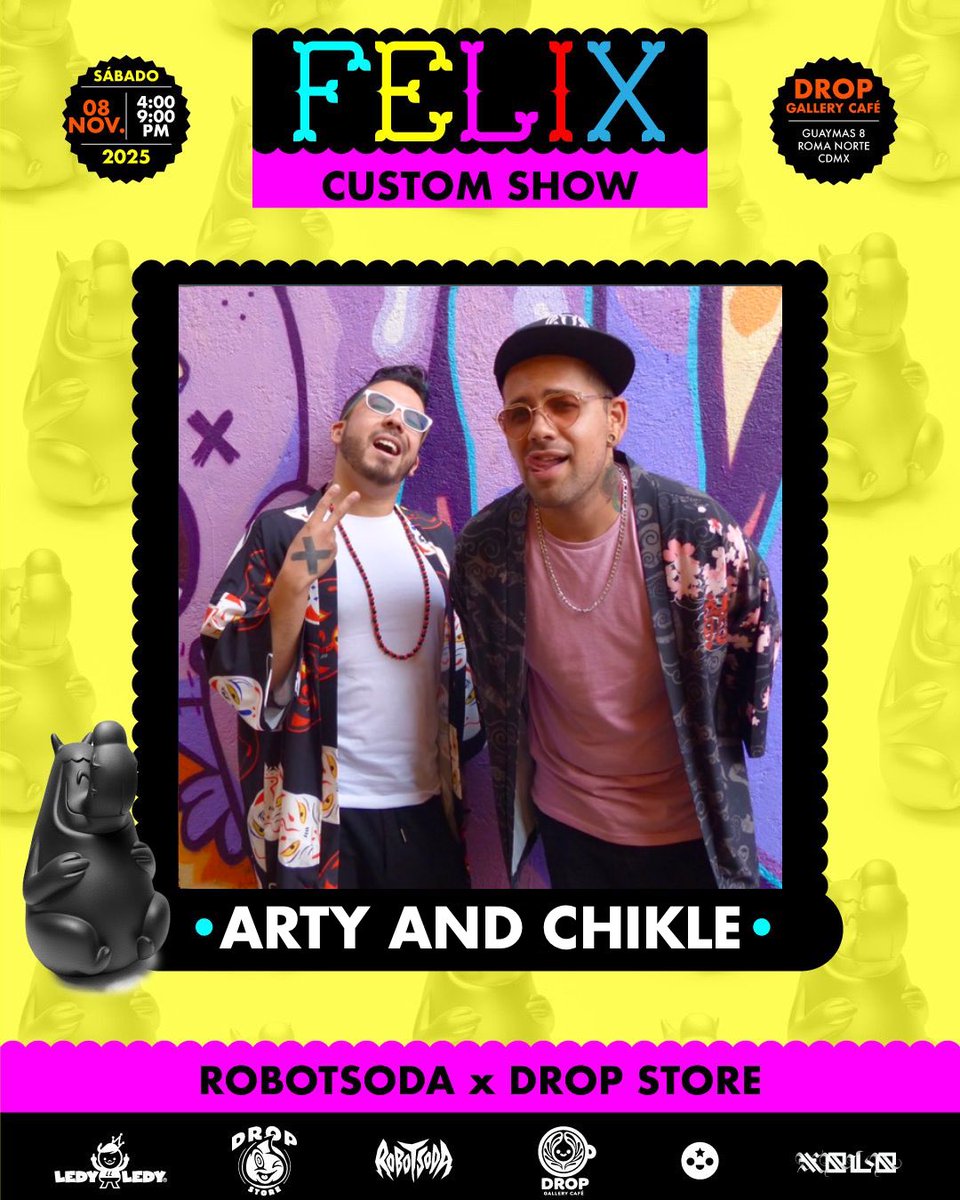 Chicxxxxxs!!!! Seremos parte del FELIX Custom Show en Drop Store! 🦊💖🦊✨✨✨

Será este sábado 8 a las 4pm, entrada libre!!! 🔥🔥🔥