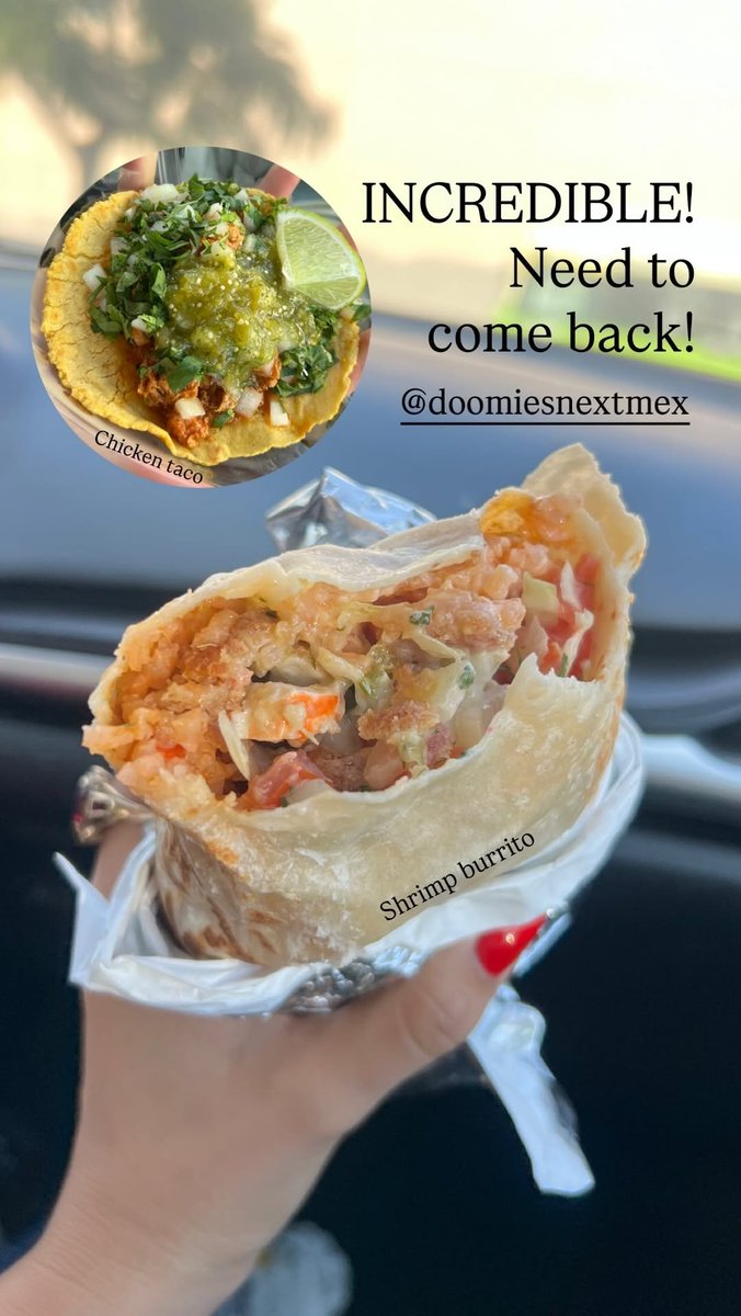 Thank you @madelynsmunches 🍤🌱
It's all in the details! Hand-breaded shrimp plus every sauce is made from scratch. 
Come see us or get delivery! Doomies.com has some links 🖤

#veganrestaurants #veganfastfood #veganla #veganshrimp #veganshrimpburrito