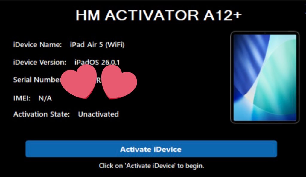 Fixcellmhdi1's tweet photo. HM Activator a12+ soooon with 26.1 support https://t.co/waaozBFTTL