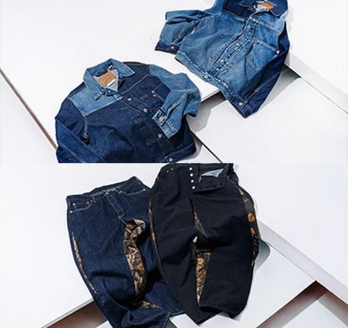 Levi's® 501® CUSTOMIZED EXPANSION BAGGY JEANS V2 S/D TREE CAMOが