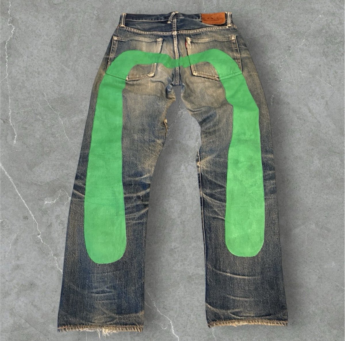LandonTate_'s tweet image. Evisu repaired selvedge 
unwashed perfection