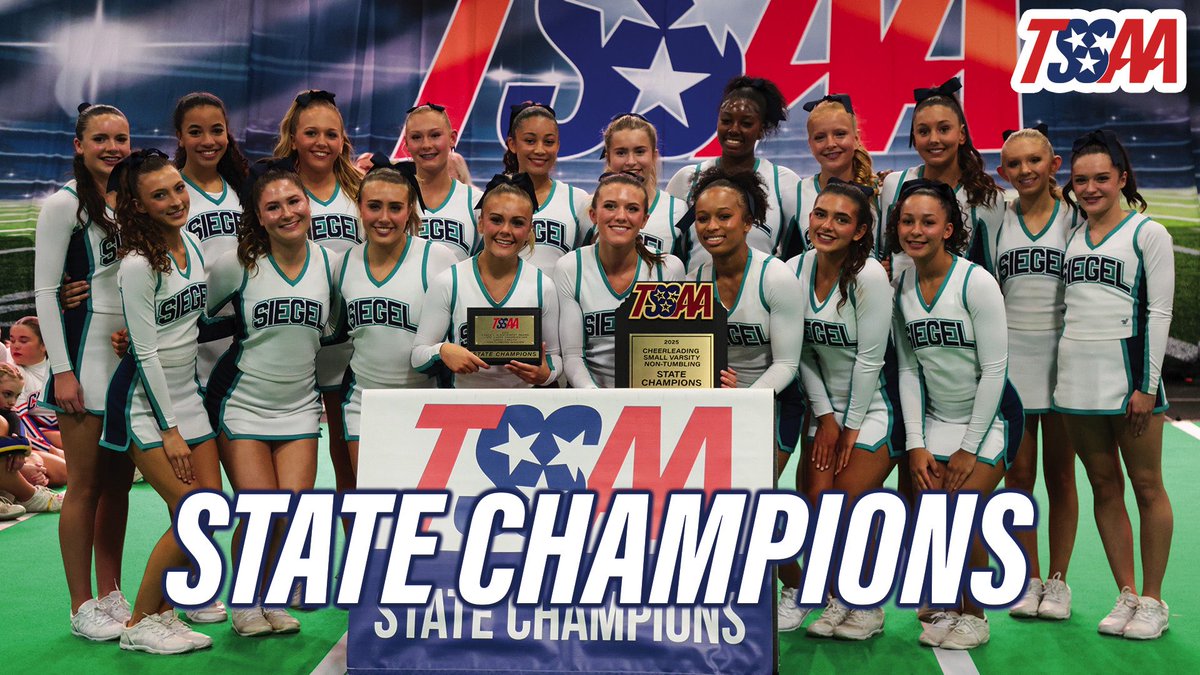 BOOM! 
State Champions!!

<a href="/siegel_fbcheer/">Siegel High Football & Competition Cheer</a> squad wins <a href="/TSSAA/">TSSAA</a> State Championship in the Small Varsity Non-Tumbling Division. 

Great job ladies!

#P2BASS