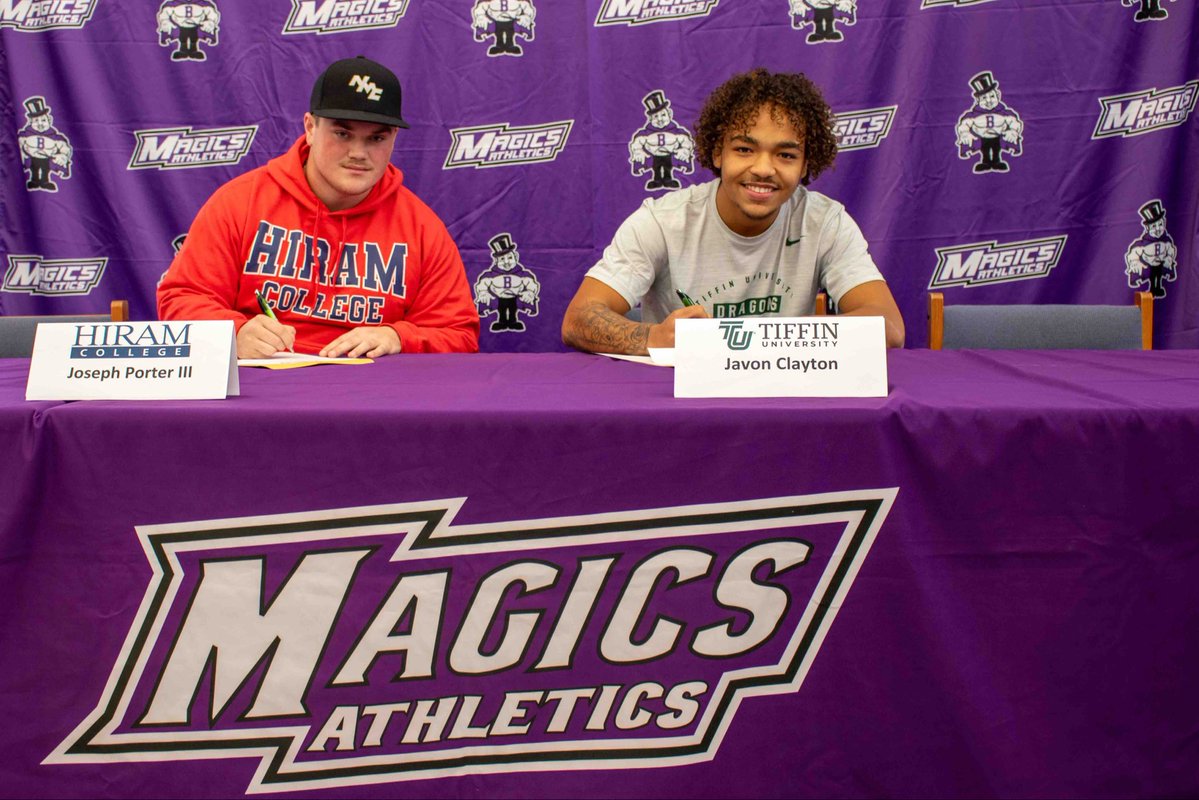 It’s official! ✍️

Congrats to our two seniors who signed to continue their academic and athletic careers at the collegiate level

We can’t wait to watch you succeed and represent Barberton Magics baseball at the next level! 

<a href="/jojo_porter_42/">Joseph (Jojo) Porter III</a> <a href="/javonclayton3/">javon clayton</a>
