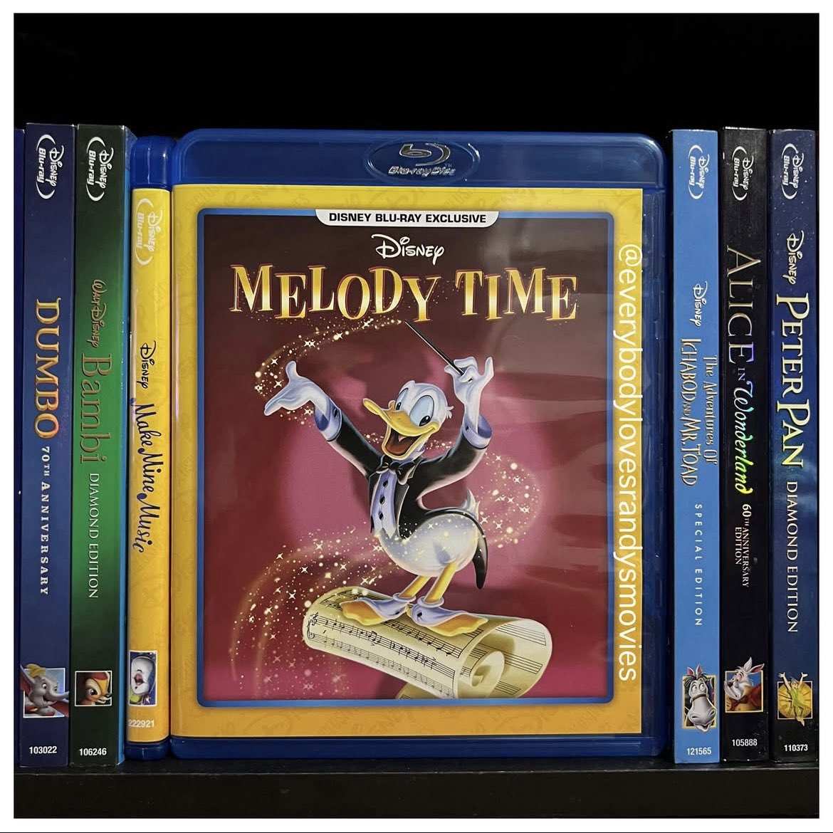 RandysMovies's tweet photo. Movie: #MelodyTime (1948)

Starring: #RoyRogers #DennisDay #TheAndrewsSisters #FredWaringAndThePennsylvanians #FreddyMartin #EthelSmith #FrancesLangford #BuddyClark

Directed By: #JackKinney and #ClydeGeromini

#BluRay 
#MovieNerd 
#MovieCollector
#BluRayCollection 
#MovieCollection 
#MovieBuff
#DisneyAnimation
#PhysicalMedia 
#FilmTwitter 🎶