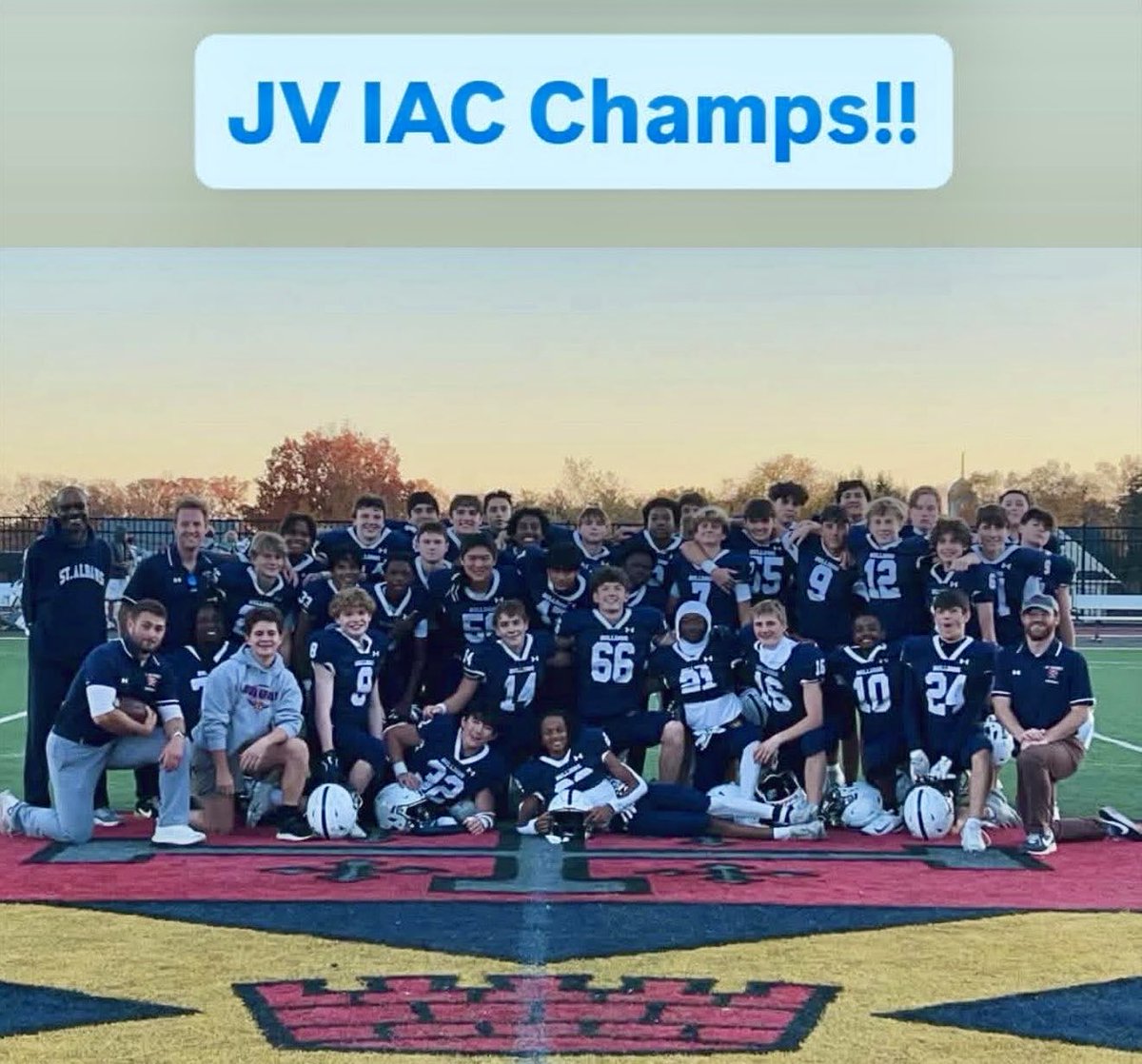 Congrats to JV!  With a victory over Landon, they won the IAC!