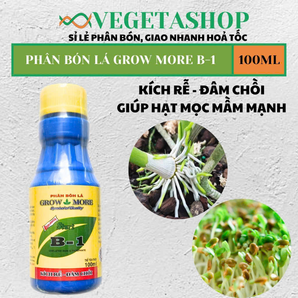 DTH_77Hung's tweet photo. Cứu tinh KÍCH RỄ và ĐÂM CHỒI! GROW MORE B-1 (100ML) 
✅ Siêu KÍCH RỄ lan, hoa hồng, cây cảnh. 
✅ Thúc đẩy BUNG MẦM mạnh mẽ. 
✅ Phục hồi cây yếu, tăng tỷ lệ nảy mầm hạt.
Cây khỏe, rễ bền, chồi nhanh! 
#GrowMoreB1 #KíchRễĐâmChồi #VitaminB1 #Shopvattuhoalan https://t.co/W7D09ml5ka