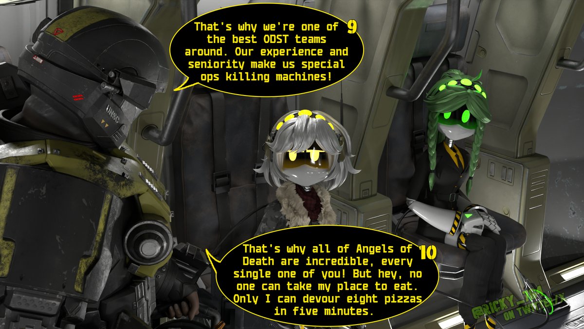 Ricky_764's tweet photo. "Angels of Death Armor lore."
Official Mini-comic of Project: Lights Out 💡

#MurderDrones #ODST #Halo #mdtwt #ProjectLightsOut #SerialDesignationV #SDV https://t.co/WtCrMspOhV