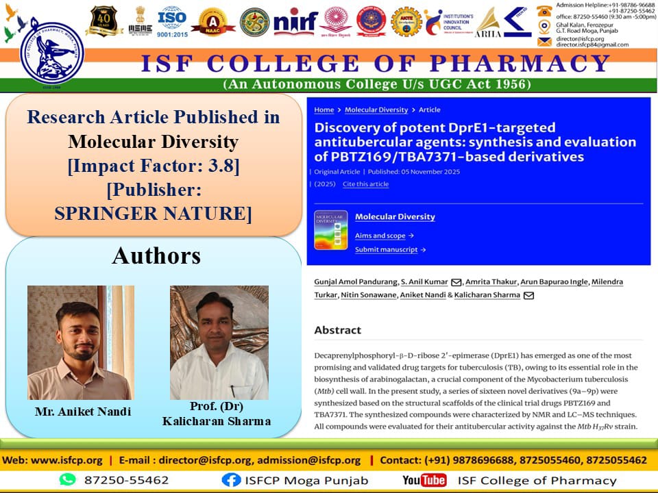 ISF College of Pharmacy Moga Punjab India (@isfcp_84) on Twitter photo 