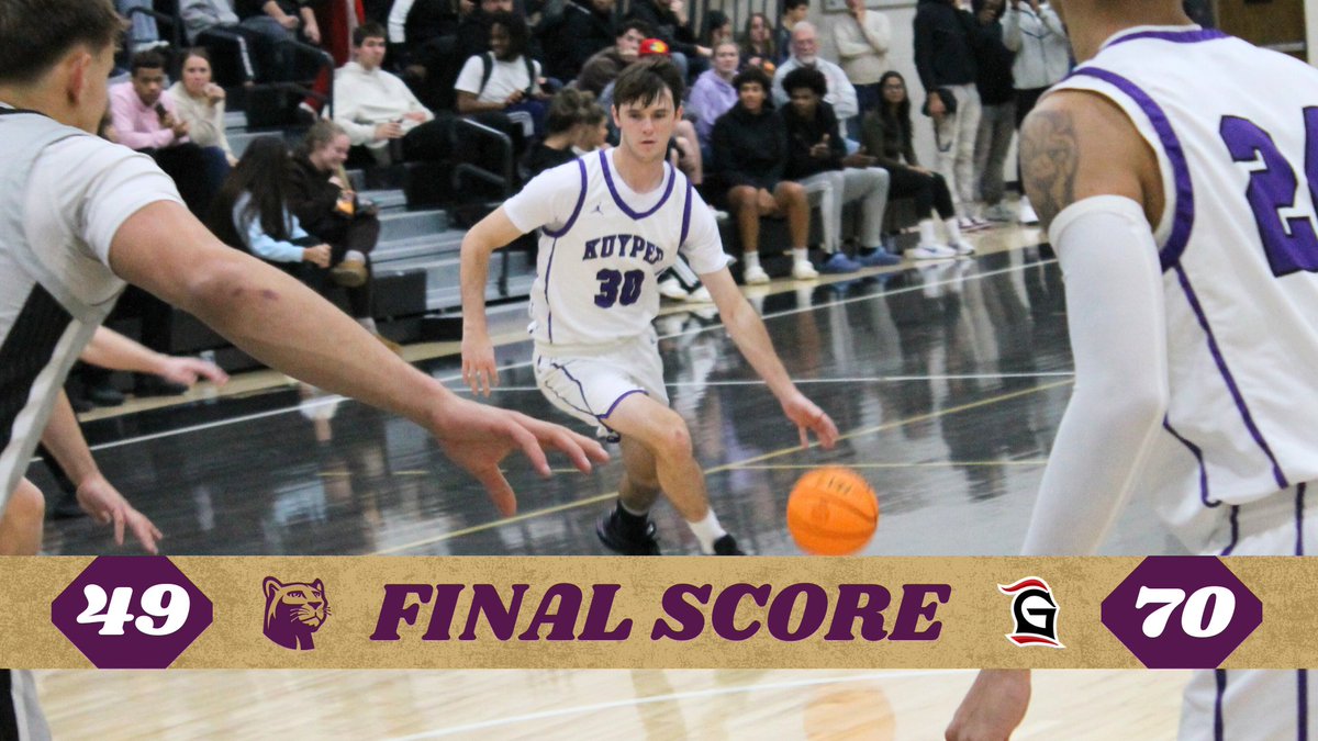 Finals from tonight:  

Kuyper JV - Black: 78 
Spring Arbor JV: 99  

Kuyper JV - Purple: 49 
Grace JV: 70  

#GoCougars
