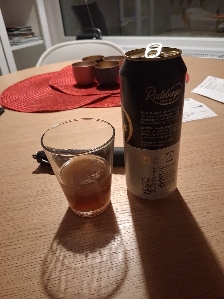 Ein Drink  und ein Bier und ab ins Bett