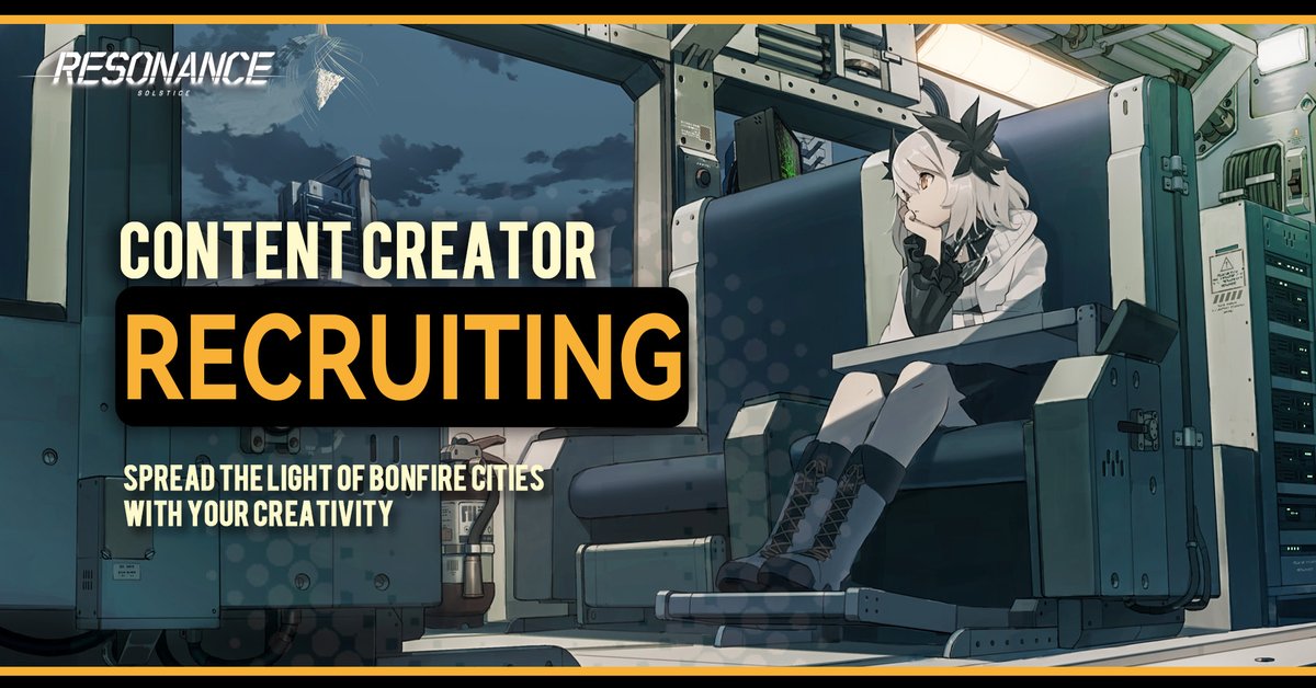 Resonance Solstice Content Creator Program is now open for long-term recruitment!

Spread the light of Bonfire Cities with your creativity! Whether its team building guides, trading techniques, fan art, storyline analysis, or secondary creation, your work helps re-connecting this