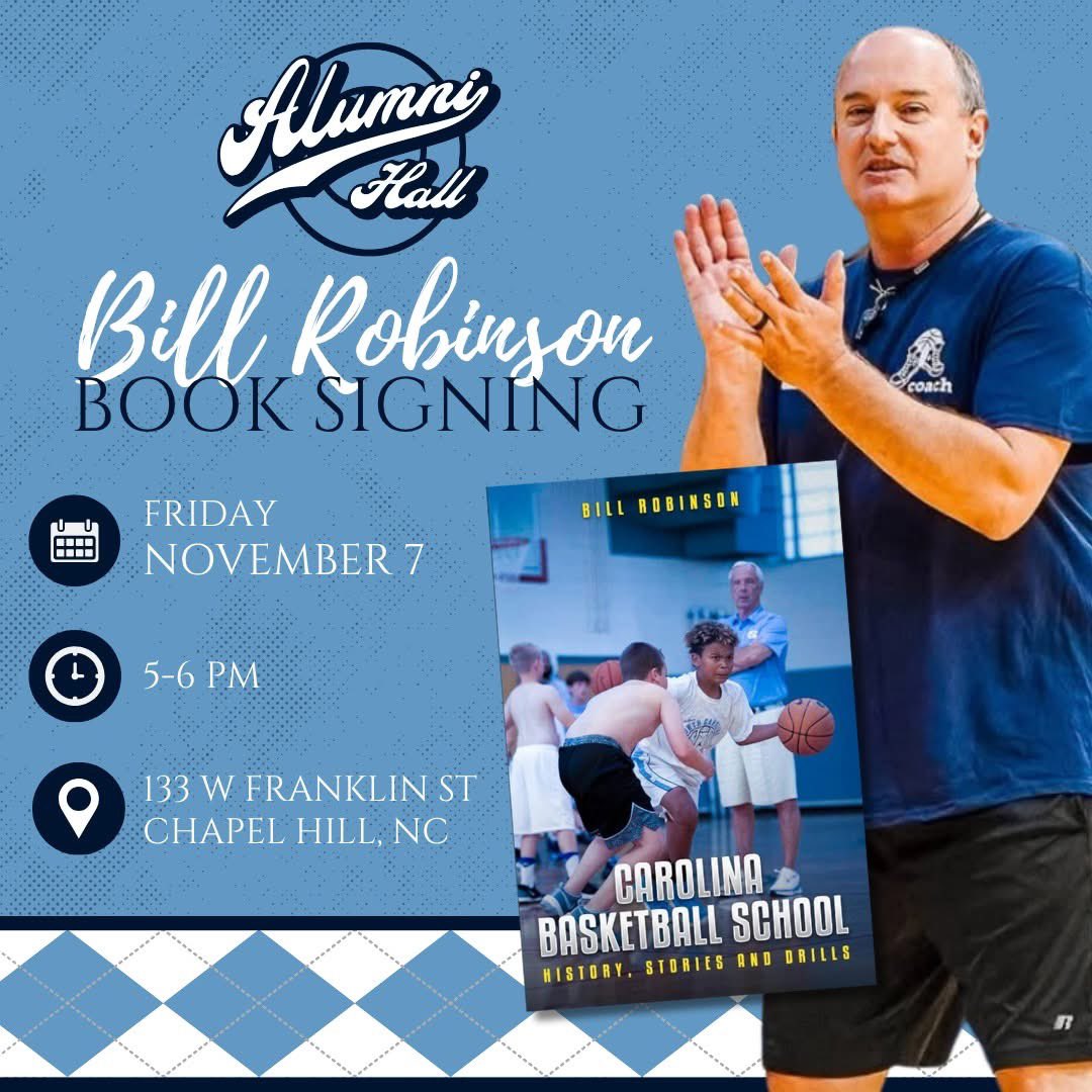 MilliganMBB's tweet image. TOMORROW!!

Catch @coachrobbuffs at Alumni Hall in Chapel Hill for a chance to have your own book signed 📚⛹🏻