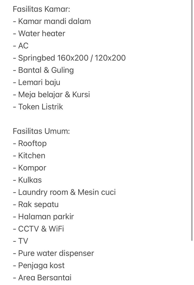 hii guys aku mau oper kost putri/cewe di daerah dewandaru, more info bisa dm yaa 

#kost #malang