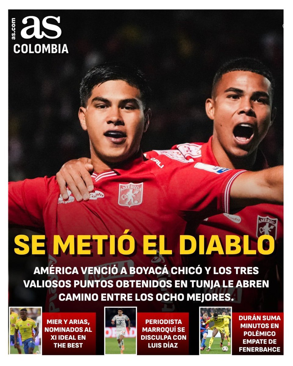 stevenarce's tweet photo. “Se metió el diablo” portada @AS_Colombia hoy https://t.co/vD4gsfJmFC