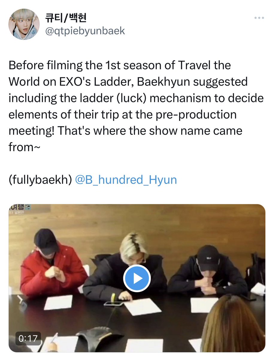 byunvinyl_'s tweet photo. exo ladder show was Baekhyun’s idea btw and started with CBX.. these hags really have so shame at all istg 🙆🏻‍♀️ https://t.co/BgtqwIS0KM