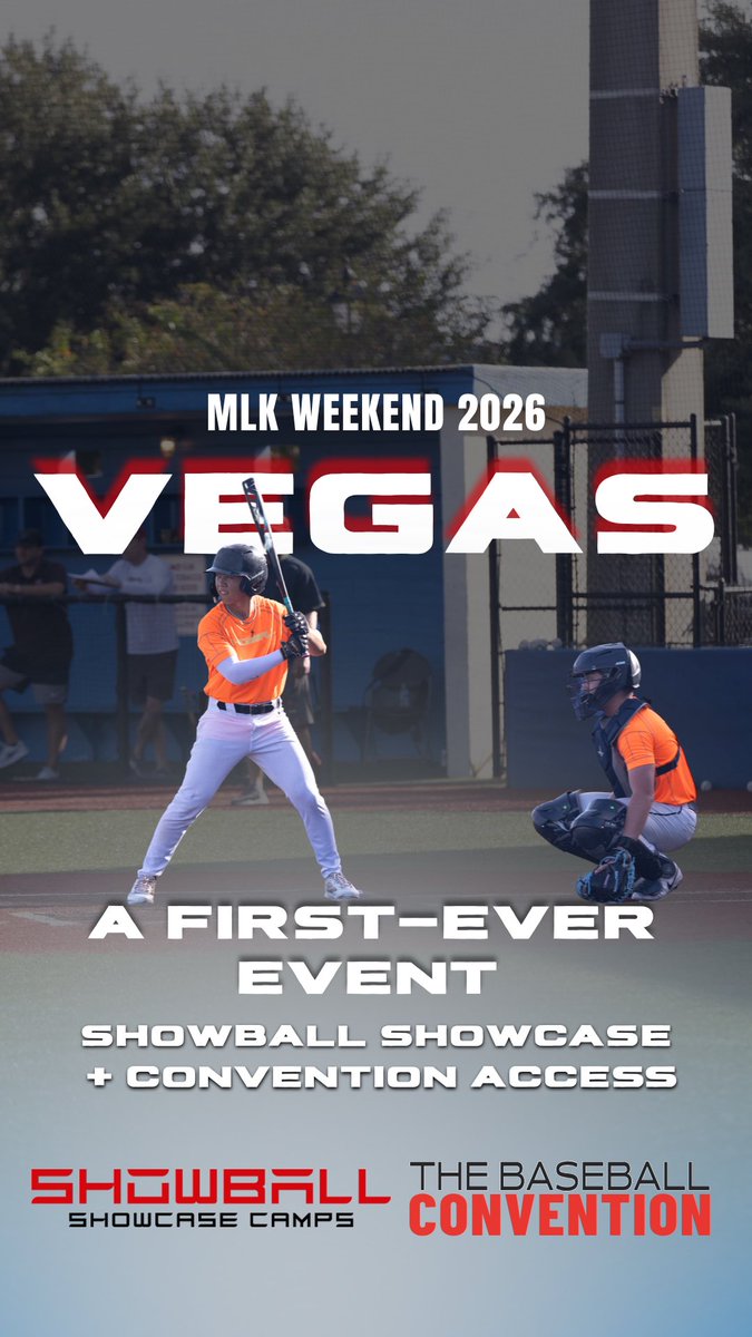 ARE YOU READY FOR VEGAS?!?? 
MLK weekend 2026 is where it’s at! 

A first-ever, all-access weekend built for athletes who want to be seen and parents who want every advantage for their player! 

#showballbaseball #showball #baseballconvention #collegebaseball #showballshowcase