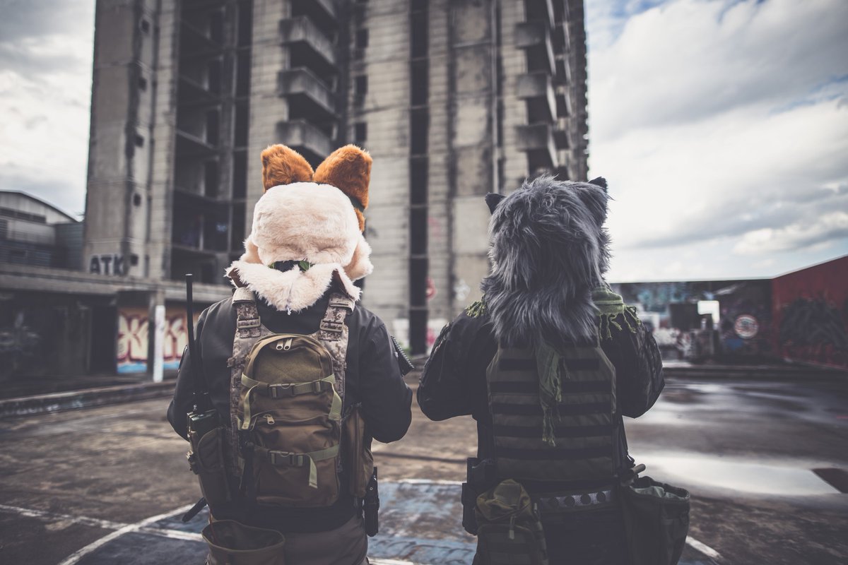 No backup, No mercy ⛔️
Only two of us in this wasteland ☣️

🦊⚫️: <a href="/Zhenelov/">Zelimir Zhenelov</a> 
📸: <a href="/Joji23zx/">Joji Seth</a> 

#Furry #Fursuit #FursuitFriday
