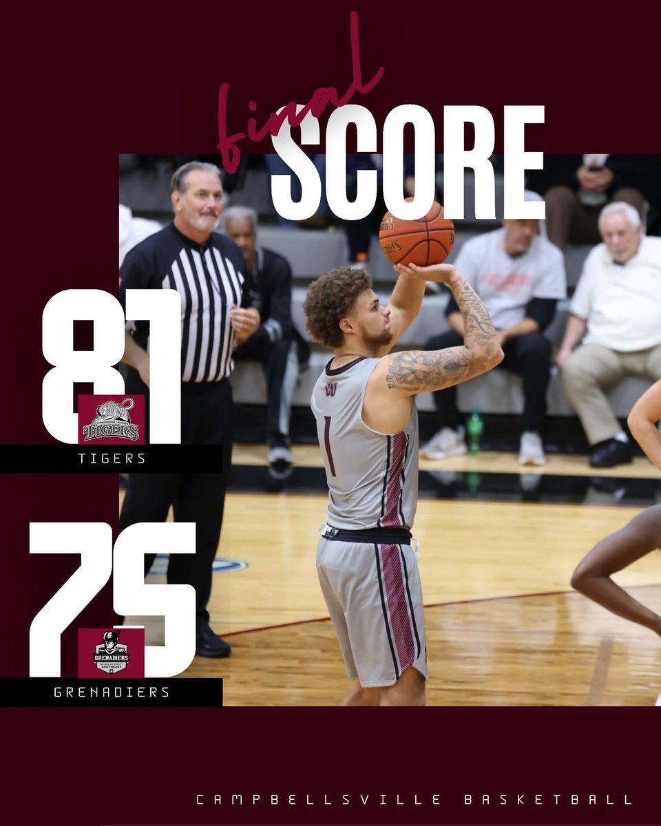 FINAL | Campbellsville takes the victory over the IU Southeast Grenadiers!

#️⃣ #TigerUp