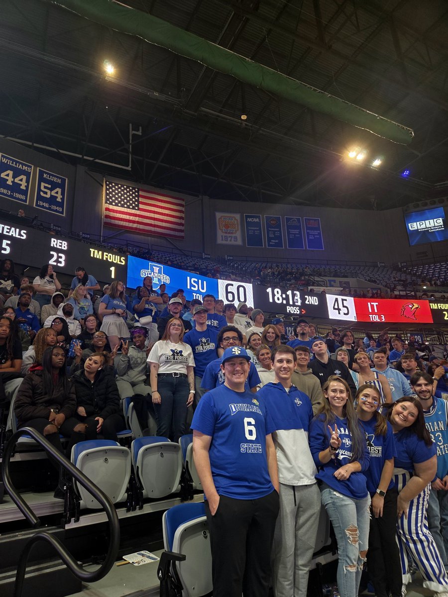 STUDENT SECTION = PACKED
Y'all packed it out and brought the energy, Sycamores!
Let's run it back next game—same place, same hype. You in?
#SycamoreStrong #BringTheNoise